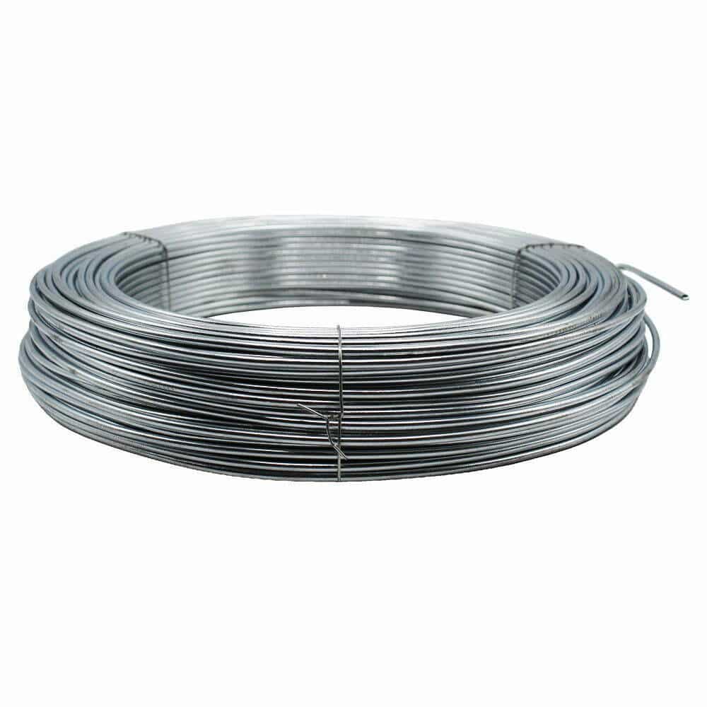 Galvanised wire coil for construction and fencing